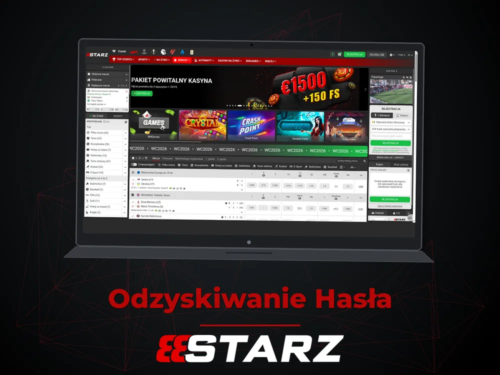 888starz - Odzyskiwanie Hasła
