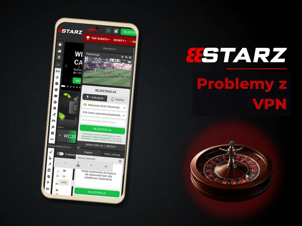 888starz - Problemy z VPN