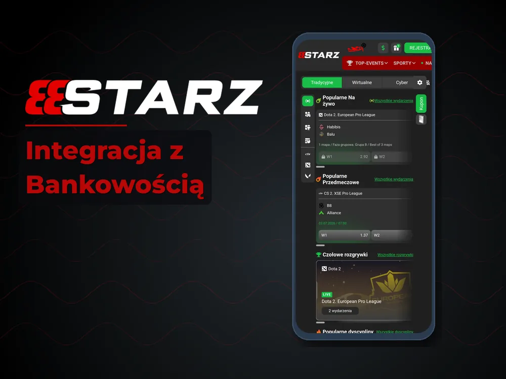 888starz - Integracja z Bankowością
