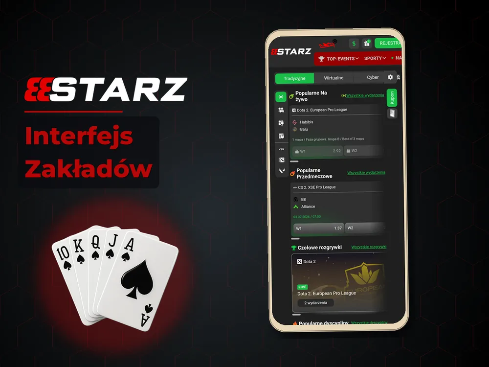 888starz - Interfejs Zakładów