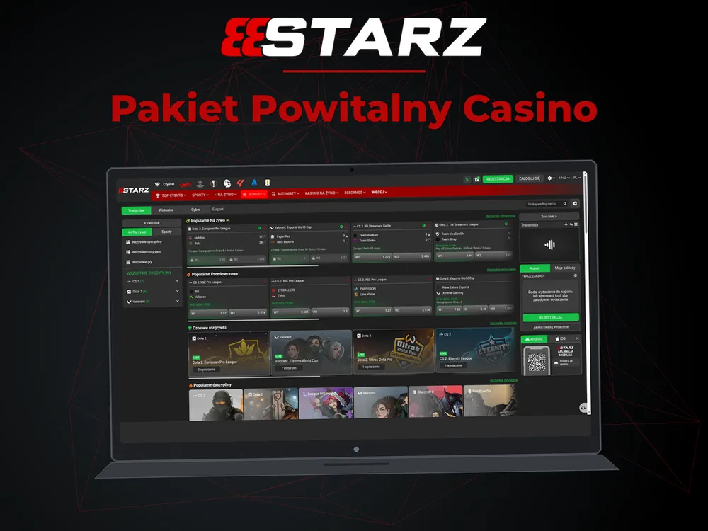 888starz - Pakiet Powitalny Casino