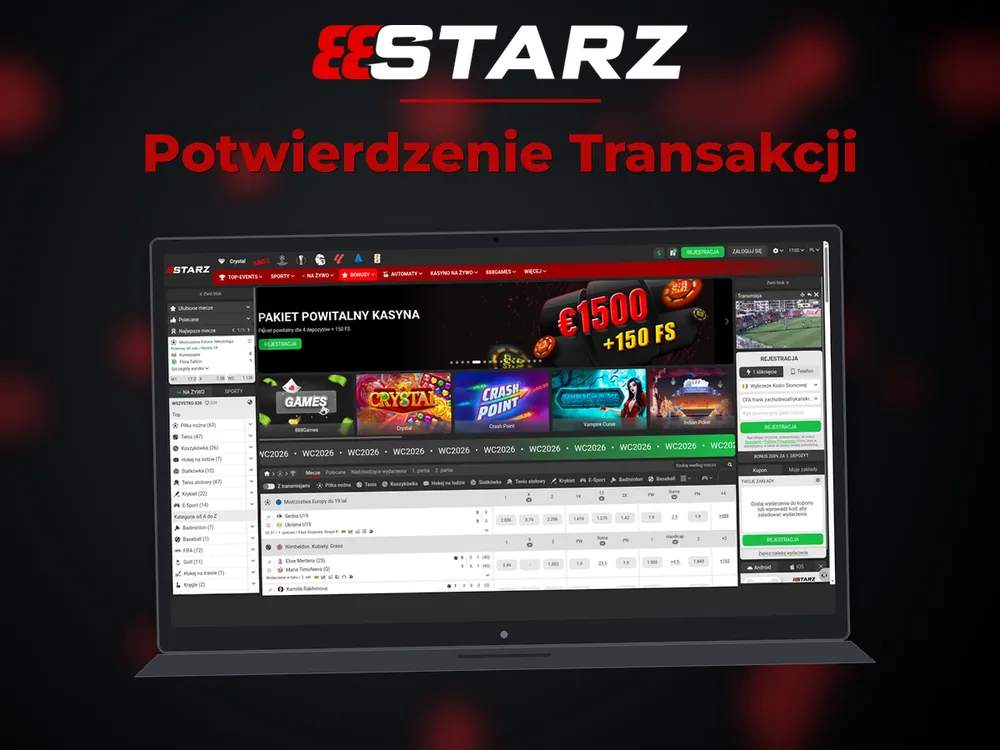 888starz - Potwierdzenie Transakcji